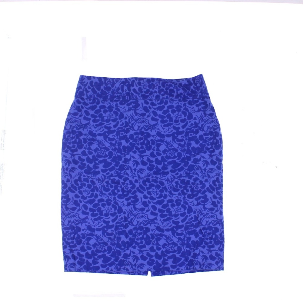 Ann Taylor Loft Pencil Skirt Womens Sz 6 blue Flor